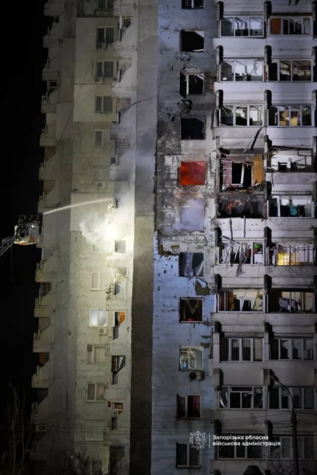 Комбінований удар по Запоріжжю 24 березня: загинула людина, 5 поранених