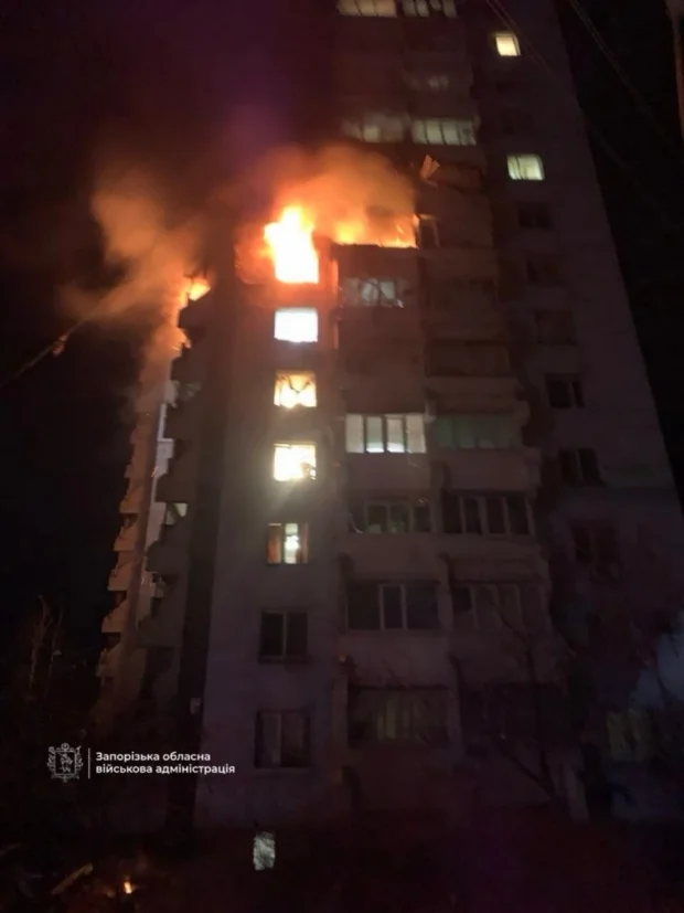 Комбінований удар по Запоріжжю 24 березня: загинула людина, 5 поранених
