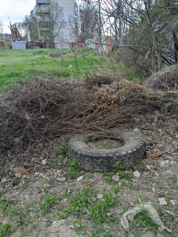 Сміттєзвалища біля дитячого майданчика і футбольного поля Запоріжжя